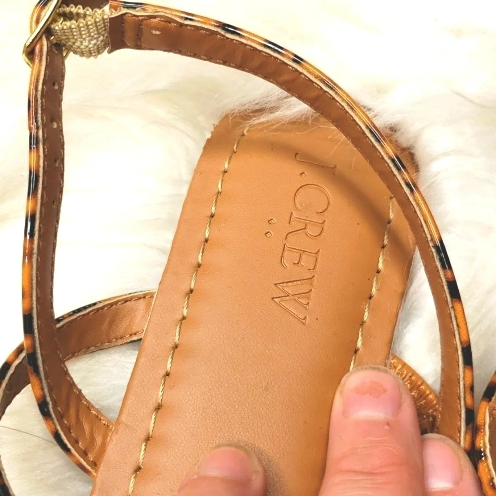 J.Crew Tortoise ankle-strap sandals Item AW599